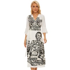 Scarface Movie Traditional Tattoo Midsummer Wrap Dress by tradlinestyle