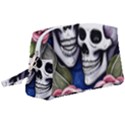 Skulls and Flowers Wristlet Pouch Bag (Large) View1