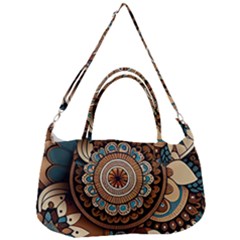 Bohemian Flair In Blue And Earthtones Removal Strap Handbag by HWDesign