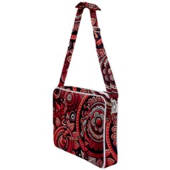 Bohemian Vibes In Vibrant Red Cross Body Office Bag by HWDesign