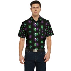 Pattern Background Bright Pattern Men s Short Sleeve Pocket Shirt  by Ravend