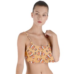 Fish Clownfish Orange Background Layered Top Bikini Top  by Ravend