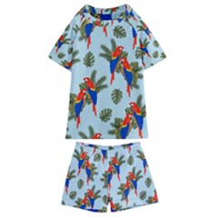 Birds Animals Nature Background Kids  Swim Tee And Shorts Set by Ravend