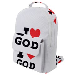 I Love God Flap Pocket Backpack (small) by ilovewhateva