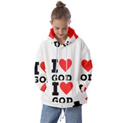 I Love God Kids  Oversized Hoodie by ilovewhateva