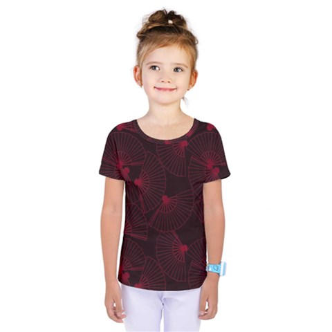 Folding Fan Seamless Pattern Kids  One Piece Tee by Pakemis