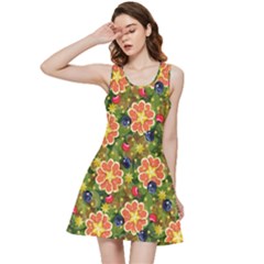 Fruits Star Blueberry Cherry Leaf Inside Out Racerback Dress by Pakemis