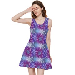 Snow White Blue Purple Tulip Inside Out Racerback Dress by Pakemis