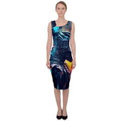 Who Sample Robot Prettyblood Sleeveless Pencil Dress by Ravend