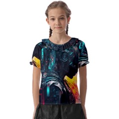 Who Sample Robot Prettyblood Kids  Frill Chiffon Blouse by Ravend