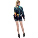 Who Sample Robot Prettyblood High Neck Long Sleeve Chiffon Top View2