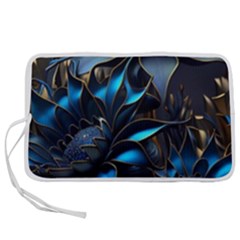 Flower Metal Flowers Sculpture Pen Storage Case (m) by Ravend