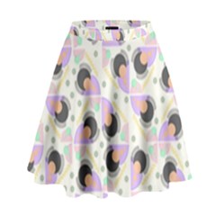 Pattern Pastel Drawing Art High Waist Skirt by Uceng