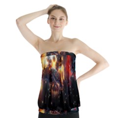 Nebula Galaxy Stars Astronomy Strapless Top by Uceng