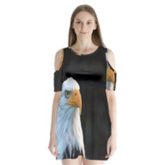 Bird Shoulder Cutout Velvet One Piece by artworkshop