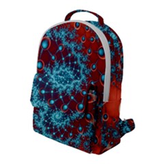 Fractal Pattern Background Flap Pocket Backpack (large) by Uceng