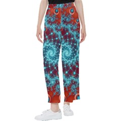 Fractal Pattern Background Women s Pants  by Uceng