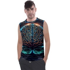 Brain Mind Technology Circuit Board Layout Patterns Men s Regular Tank Top by Uceng