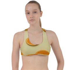 Fruite Orange Criss Cross Racerback Sports Bra by artworkshop