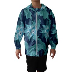 Graphic Design Wallpaper Abstract Kids  Hooded Windbreaker by Ravend