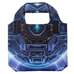 Ai Generated Digital Technology Computer Internet Premium Foldable Grocery Recycle Bag by Ravend