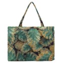 Colored Close Up Plants Leaves Pattern Zipper Medium Tote Bag View1