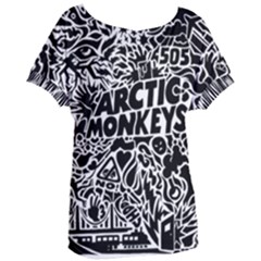 Arctic Monkeys Digital Wallpaper Pattern No People Creativity Women s Oversized Tee by Sudhe