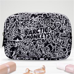 Arctic Monkeys Digital Wallpaper Pattern No People Creativity Make Up Pouch (small) by Sudhe