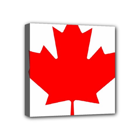 Canada Flag Canadian Flag View Mini Canvas 4  X 4  (stretched) by Ravend