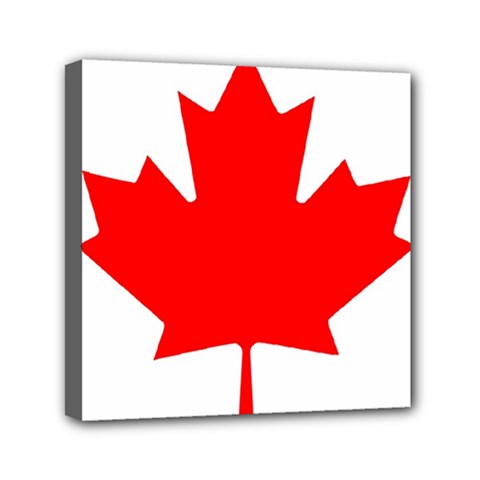 Canada Flag Canadian Flag View Mini Canvas 6  X 6  (stretched) by Ravend