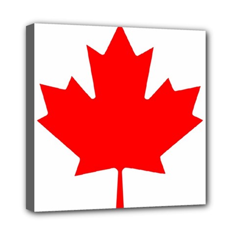 Canada Flag Canadian Flag View Mini Canvas 8  X 8  (stretched) by Ravend