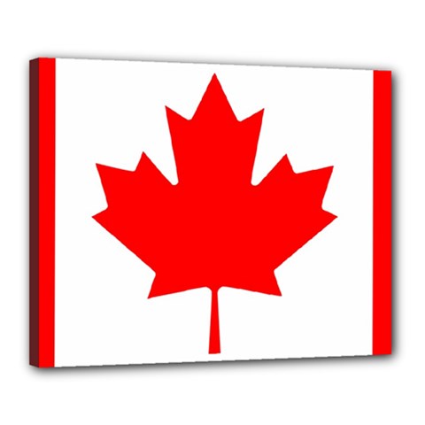 Canada Flag Canadian Flag View Canvas 20  X 16  (stretched) by Ravend