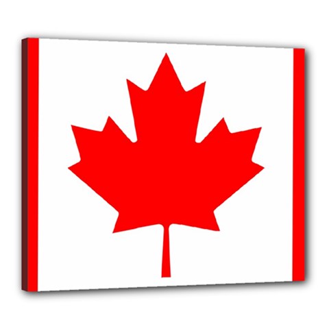 Canada Flag Canadian Flag View Canvas 24  X 20  (stretched) by Ravend