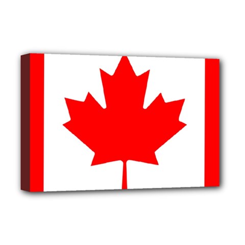 Canada Flag Canadian Flag View Deluxe Canvas 18  X 12  (stretched) by Ravend