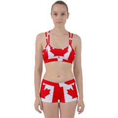 Canada Flag Canadian Flag View Perfect Fit Gym Set by Ravend