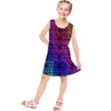 Rainbow Grid Form Abstract Background Graphic Kids  Tunic Dress View1