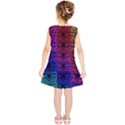 Rainbow Grid Form Abstract Background Graphic Kids  Tunic Dress View2