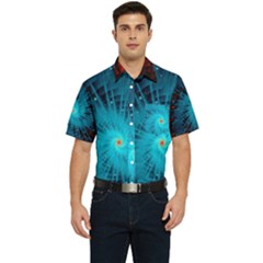 Spiral Stars Fractal Cosmos Explosion Big Bang Men s Short Sleeve Pocket Shirt  by Ravend