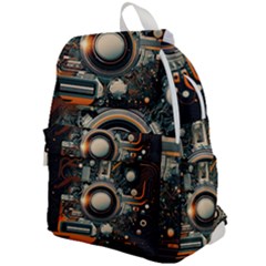 Illustrations Technology Robot Internet Processor Top Flap Backpack by Ravend