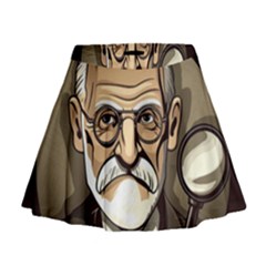 Ai Generated Psychotherapist Psychology Therapy Mini Flare Skirt by danenraven