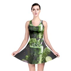 Ai Generated Drink Spinach Smooth Apple Ginger Reversible Skater Dress by danenraven