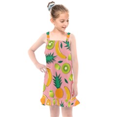 Fruits Tropical Pattern Design Art Kids  Overall Dress by Ravend