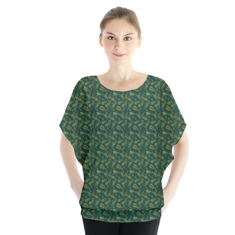 I Sail My Woods Batwing Chiffon Blouse by Sparkle