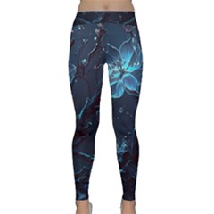 Ai Generated Cherry Blossom Blossoms Art Classic Yoga Leggings by Ravend