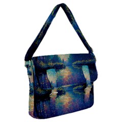 Oil Painting Night Scenery Fantasy Buckle Messenger Bag by Ravend