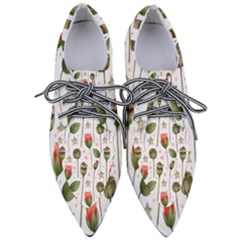 Poppies Red Poppies Red Flowers Pointed Oxford Shoes by Ravend