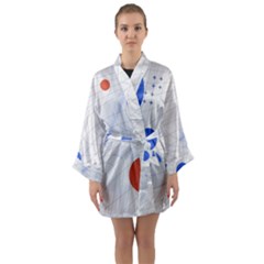 Computer Network Technology Digital Science Fiction Long Sleeve Satin Kimono by Ravend