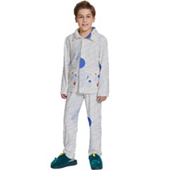 Computer Network Technology Digital Science Fiction Kids  Long Sleeve Velvet Pajamas Set by Ravend