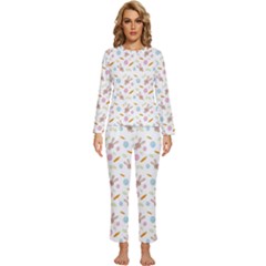 Easter Bunny Pattern Hare Easter Bunny Easter Egg Womens  Long Sleeve Lightweight Pajamas Set by Ravend