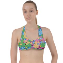 Flower Spring Background Blossom Bloom Nature Criss Cross Racerback Sports Bra by Ravend